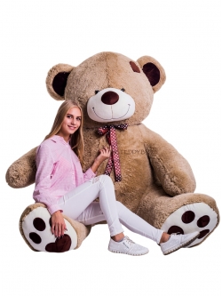 Плюшевый мишка "Фрэнки" 260 см кофейный
