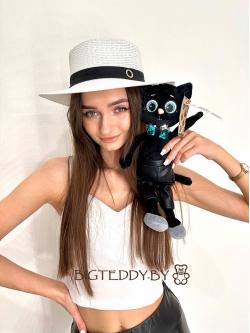 Мягкая игрушка Кот "Чесси" черный 35 см 