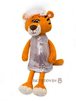 Мягкая игрушка Тигрица в платье 45 см