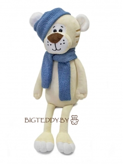 Мягкая игрушка Тигр c шапочкой и шарфиком 55 см
