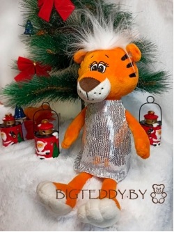 Мягкая игрушка Тигрица в платье 45 см