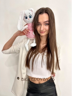 Мягкая игрушка Зайка "Мими" в платье 35 см